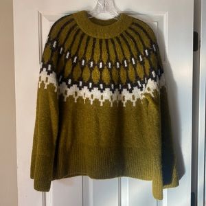 Banana Republic, wool sweater, Fair-Isle, women SIZE L